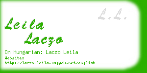 leila laczo business card